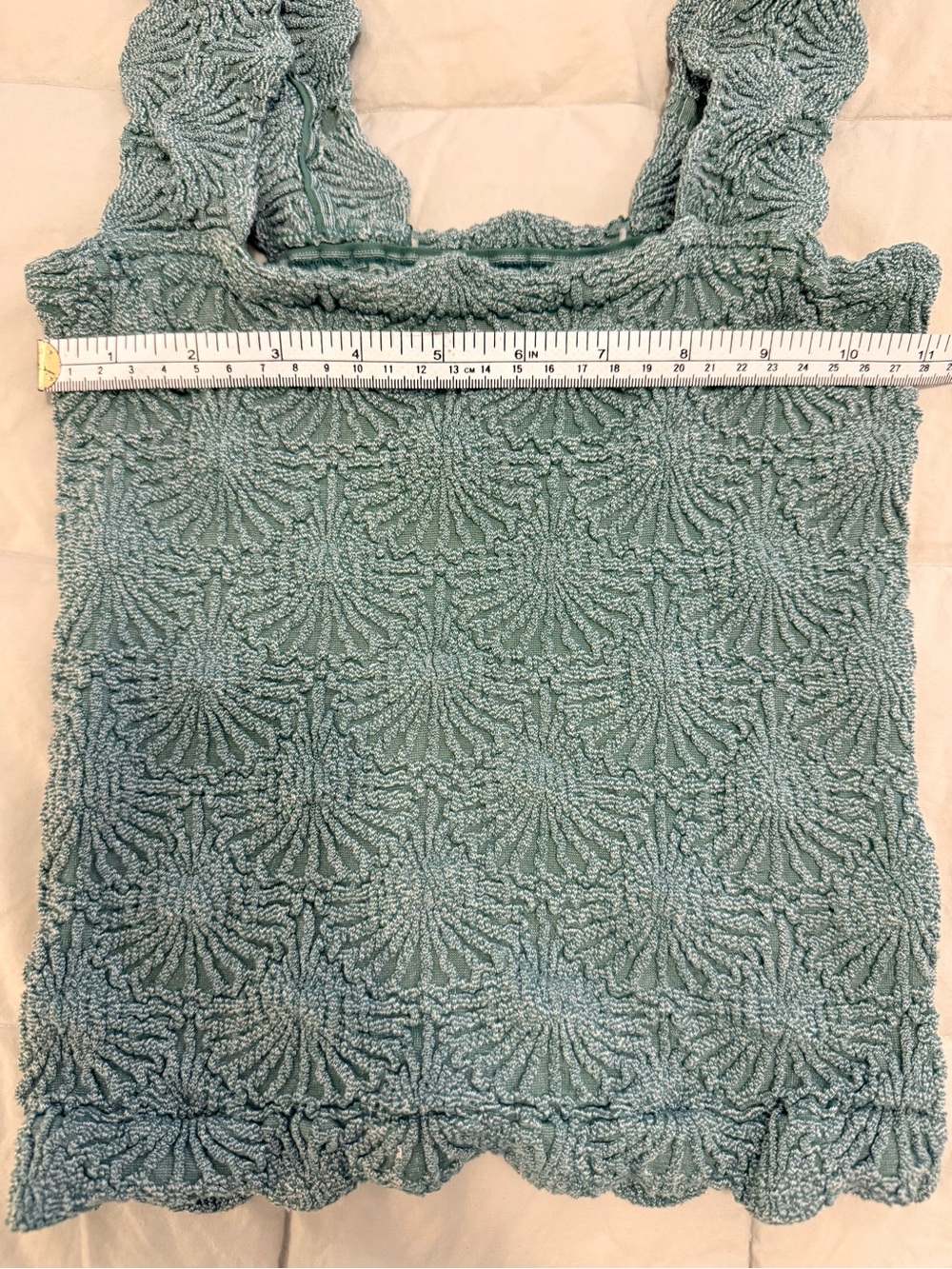 Free People Intimately Love Letter Cami Sage Green Floral Jacquard Tank XS/S - Picture 7 of 10